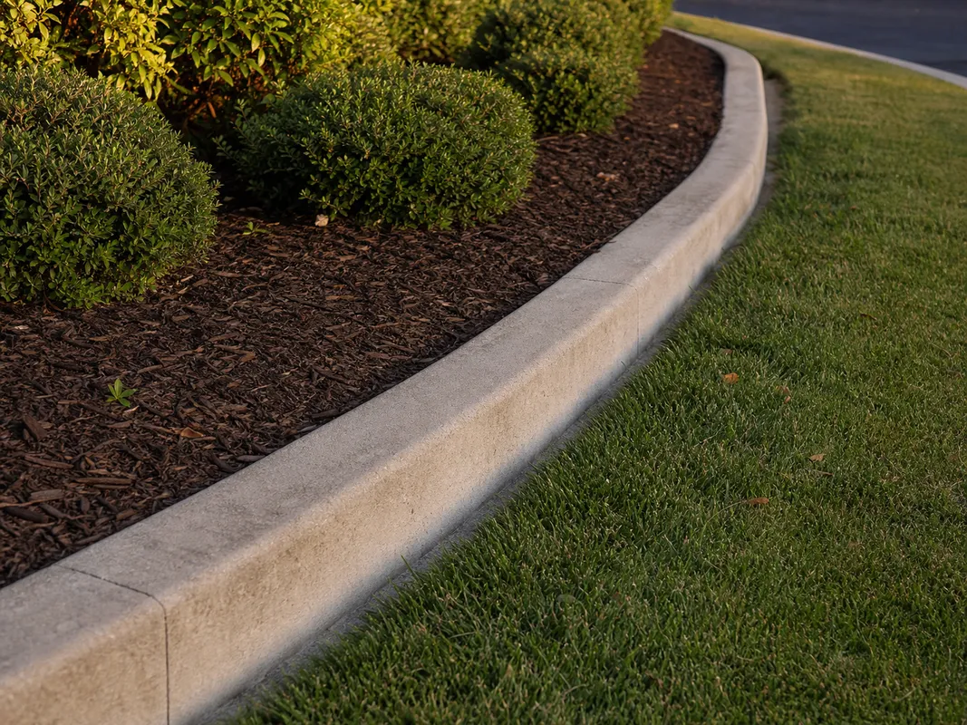 well-maintained commercial concrete curbing in Southern Indiana