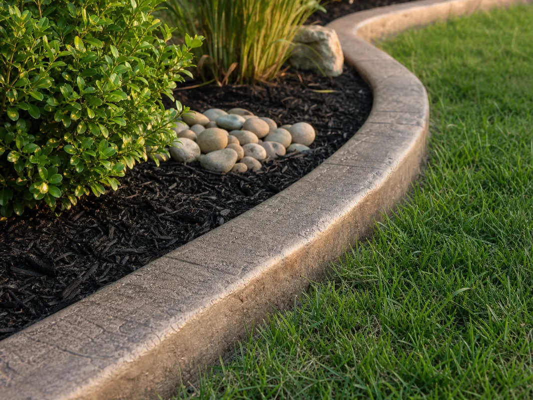 Landscape border finish detail by Stryker Outdoor Solutions in Southern Indiana.