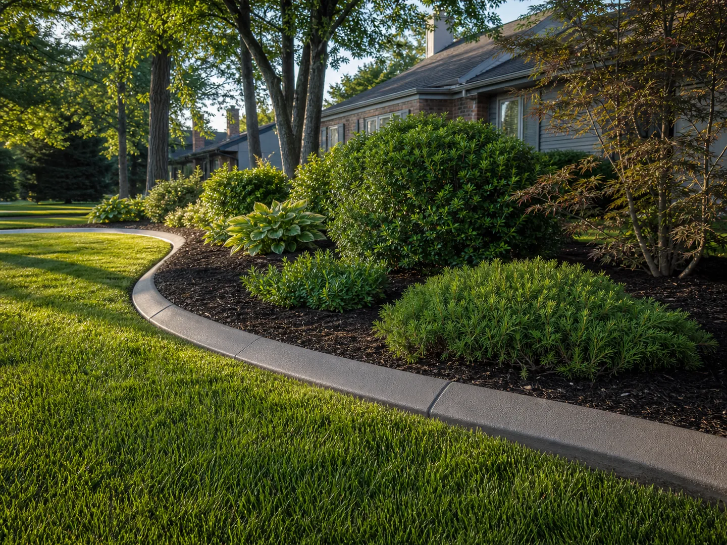 decorative concrete curbing for an Evansville Indiana residential or commercial property